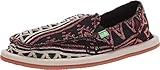 san juan de luz Weiches Canvas-Futter Sanuk Damen Donna San Juan Loafer, flach, Schwarz (San Juan Black Multi), 37 EU