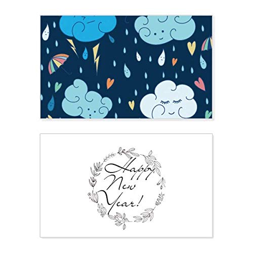 Tarjeta conmemorativa Rain Heart de año nuevo: transmite amor y buenos deseos en cada felicitación