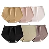 Ogvfunv Seamless Underwear for Women, No Show Panties, Invisibles Briefs, Soft Stretch Underwears Multi 6pcs,M