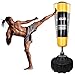 UKing Saco de Boxeo de Pie, 180cm Saco Boxeo Suelo con Base y Columna de Rebote de 360 ​​°,para Kick Boxing, Artes Marciales Mixtas, Equipo de Entrenamiento de MMA, Karate (Yellow)