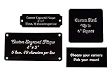 Personalized, Custom Engraved Black Aluminum Plaque, Name Plate for Pet Urn Box, Military Flag Display Case or Shadow Box, Art Tag, Picture Frame Label, Trophy Award (3' x 1')