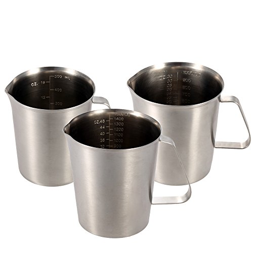 Ferramenta de cozinha Extaum, recipiente de espuma de leite de aço inoxidável de 1000 ml, recipiente