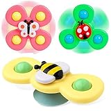 3 Juguetes Giratorios con ventosa, juguete antiestrés para bebés niños pequeños, sensoriales de educación temprana...