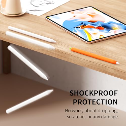 Image of ELETIUO Soft Silicone Sleeve Apple Pencil Case Compatible with Apple Pencil 1st Generation, Carrot Touch Screen Pen Protective Cover Accessories Compatible with iPad Pro 9.7 inch /10.5 inch /12.9 inch