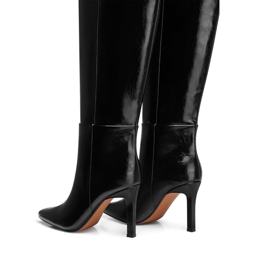Womens Knee High Boots: 3.54 In Stiletto Heel, Wide Calf Tall Boots, 2025 Fall Fashion Trendy Heel Boot for Party, Night out, Date, Dancing3