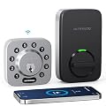 ULTRALOQ U-Bolt WiFi Smart Lock with Door Sensor, 7-in-1 WiFi Deadbolt Smart Lock, App Remote Control No Hub, Auto Unlock, Easy Install, IP65 Waterproof, ANSI Grade 1, Nickel