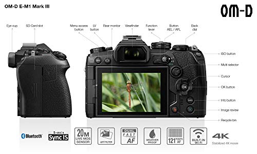 Olympus OMD-EM-1-Mark-III Mirrorless Digital Camera Body Black - Image 5