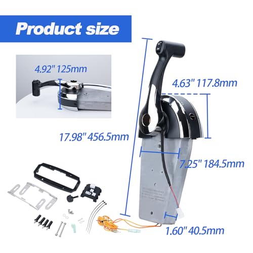Generic Single Outboard Remote Control Kit for Mercury 8M0059686 Top Mount Control Box Marine Boat Remote Control Box Single Binnacle Outboard Control Kit by Generic - Image 3
