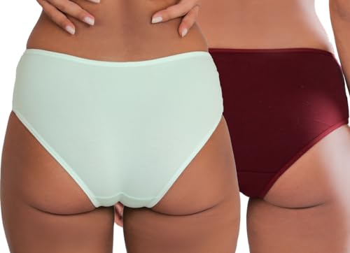 Image of EL ELGANTEWomen's Seamless Mid Waist Hipster Panty Combo in Super Soft Cotton Blend | Hipster Panty | Pack of 2 | Multicolor