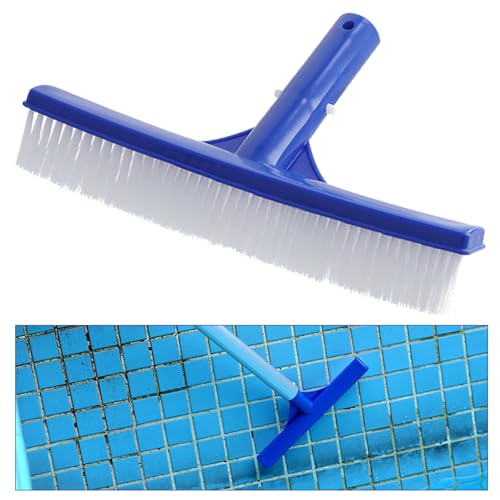 Spazzola per la Pulizia della Piscina per la Pulizia della Piscina - Spazzola per Piscina in Plastica Resistente - per Pareti e Fondo Piscina - Testa di Scopa Larga 26CM