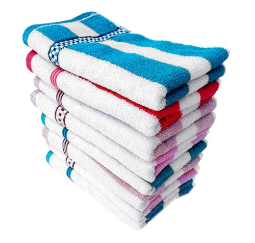 Image of Space Fly Cabana Cotton Hand Towel Soft, 500 GSM, 11 X 17 Inches | Quick Dry, Small Size Travel Friendly Towel for Home & Kitchen Use Hand Towel Set of 4