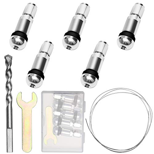 WIWAPLEX Gas Can Vent Caps Set, Fuel Gas Tank Exhaust Caps Kit Included 5 Gas Can Spout Replacement, Drill Bit, Wrench, Wire and Plastic Case to Allow Faster Flowing