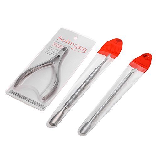 Cuticle Nipper with Cuticle Pusher, 3pcs Women Nail Cuticle Spoon Pusher Clipper Nipper Manicure Pedicure kit