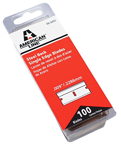 American Line 66-0403 Single Edge 0.009 Steel Back Razor Blades Box (Pack of 100)