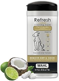 Wahl Pet Refresh Cleaning Wipes for All Dog Breeds - Use on Ears