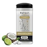 WAHL Pet Refresh Cleaning Wipes for All Dog Breeds - Use on Ears, Nose, Paws, Bottom, & Sensitive Ar