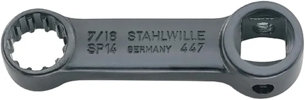 Stahlwille 02480024 447aSP 3/8" Spline-Drive Adaptor, Spline Size 3/8", High-performance Steel, Torque Adaptor, Gunmetal Finish, Made in Germany