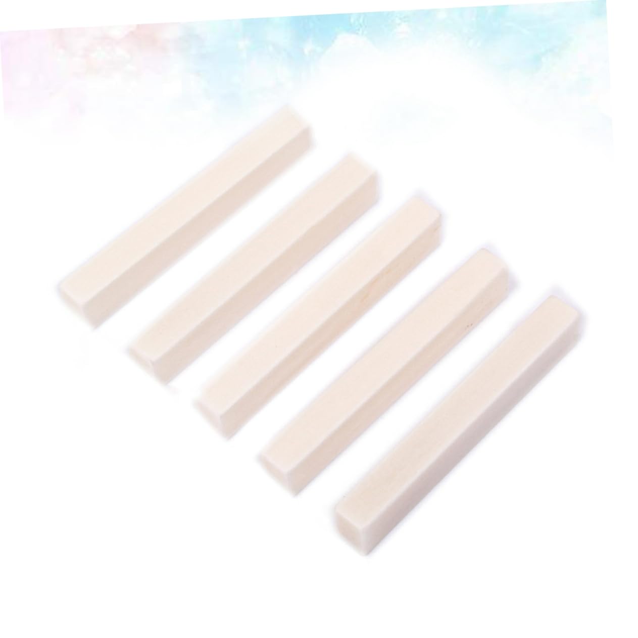 VICASKY 5pcs Beef Bone Material Guitar Vintage Bridge Saddle Acoustic Guitar Saddle Polished Finish