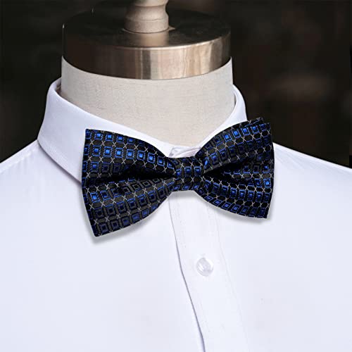 Image of YourTies Bow Ties for Men Pretied Bowties Solid Color Satin Bow Tie Formal Business Tuxedo Wedding Party Prom