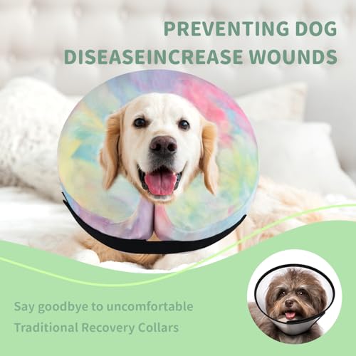 Image of Inflatable Dog Recovery Collar, Dog Cone Collar for After Surgery, Prevent Dogs from Biting & Scratching Wound E-Collars to Help with Healing Soft Pet Recovery Collar Does