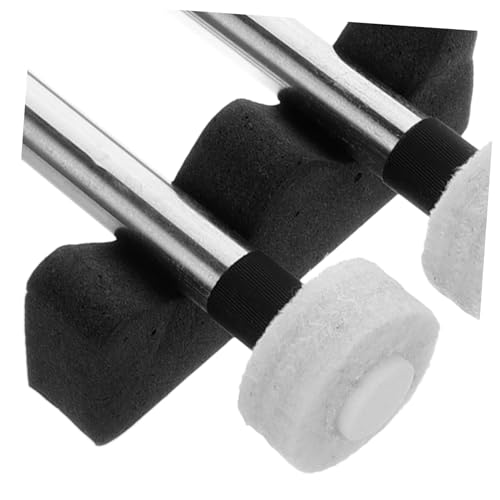 Abaodam - Soporte para baquetas de fieltro, 2 pares, para tambores étnicos, mazos para percusión, agarre antideslizante y cómodo miniatura 3