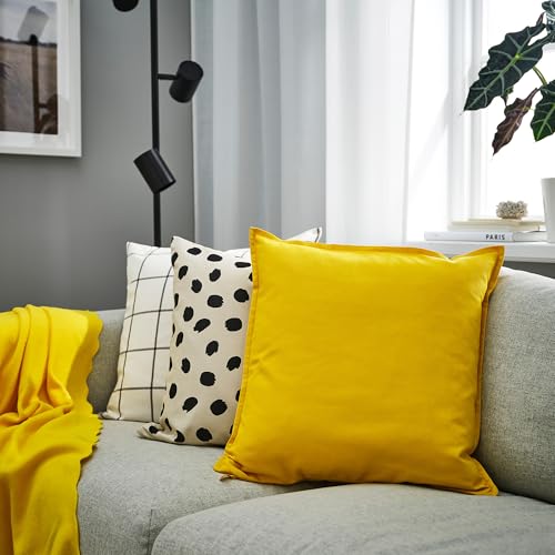 Housse de coussin jaune ProTuning GURLI 50x50 cm lavable et durable
