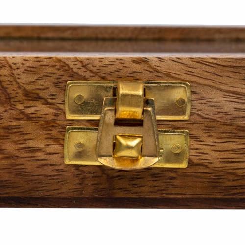 Morpion 3 en ligne boîte bois marron cadeau original boisé - 8
