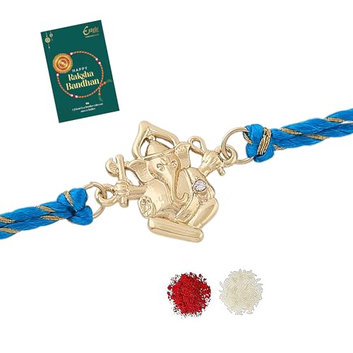Estele Gold Plated Sacred Ganapati Bracelet with Fancy Silk Thread For Men (B099264PMG) Amazon Price History, Amazon Price Tracker