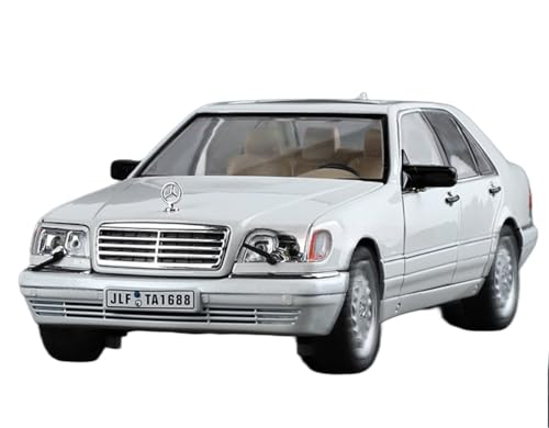 Image of Merceedes Benz W140 Model Car with Box, Zinc Alloy Pull Back Toy car with Sound and Light for Kids Boy Girl Gift [Colors as Per Stock] (Merceedes Benz W140)