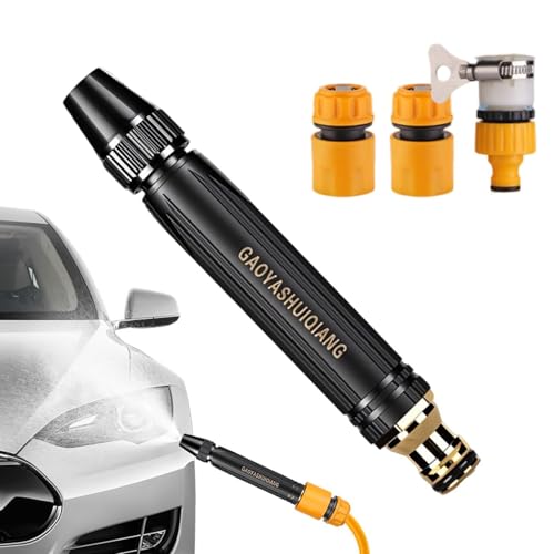 High Pressure Water Hose Nozzle - Powerful Adjustable Leak-Proof Tool | High Pressure Washer Nozzle | Portable Adjustable Powerf