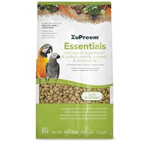 Zupreem Essentials Complete Bird Food for Medium-Large Birds 1.5kg
