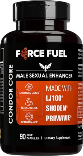 Sex Pills for Men – Last Longer in Bed and Enhance Erection Sensitivity – Includes Lab-Tested LJ100 Tongkat Ali, Shoden Ashwagandha & Primavie Shilajit – 30 Doses for Men Aged 20-60 – Condor Core