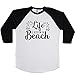 Life is Better On The Beach Unisex Baseball Long Sleeve Tee White-Black Large