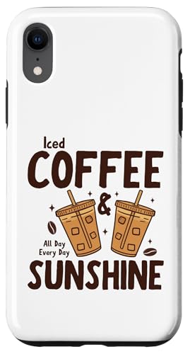 Iced Coffee & Sunshine Every Day All Day Funny Summer �X�}�z�P�[�X iPhone XR �p