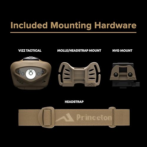 Linterna frontal Vizz Tactical MPLS sand ideal para acampadas de montaña 6