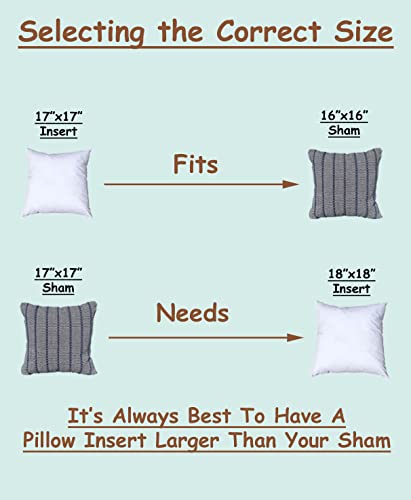 Pillowflex 17X17PC Premium Polyester Pillow Insert - 17X17 Pillow Form - Machine Washable, Accent Throw Insert, Small Square Throw Size Couch Pillow Sham Insert thumb #1