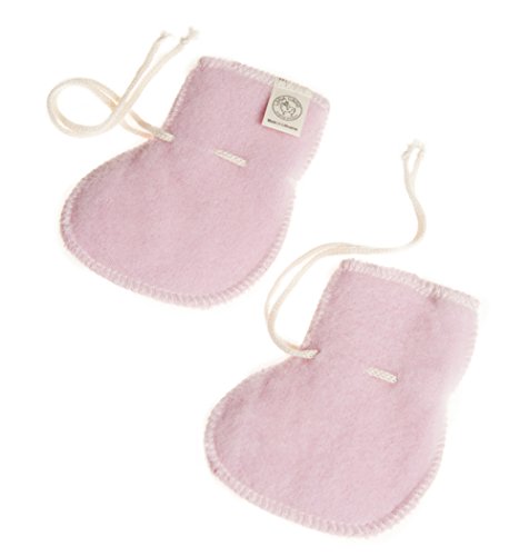 LANACARE Baby Booties in Organic Wool, Soft Pink, Size 74 (6-9 mo)