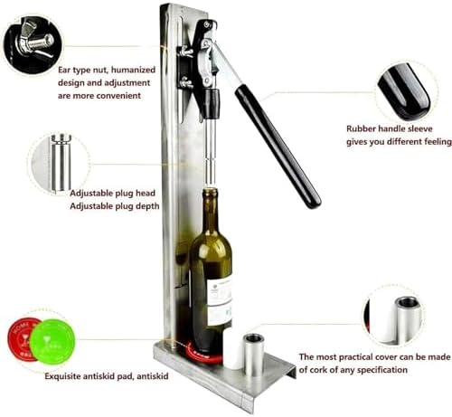 Manual Wine Bottle Corking Machine 4-Head Labor-Saving Design for Home Winemaking and Bottling