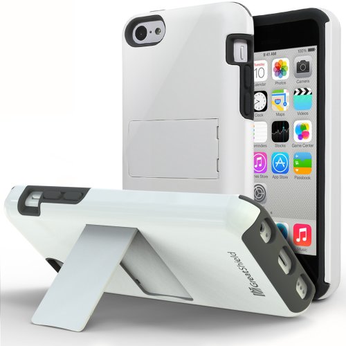 iPhone SE Case, GreatShield Legacy Series Slim Fit Dual Layer Hybrid Case with Kickstand for Apple iPhone SE / 5S / 5C / 5 (White)