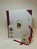  Album de fotos a mano 20x25-30 hojas - PAPEL NATURAL con inserciòn de FLORES