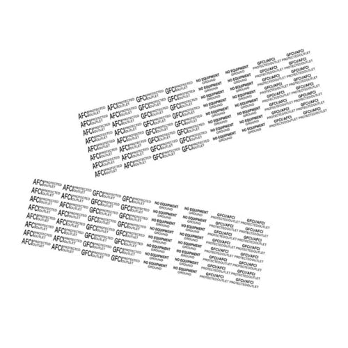 HOMSFOU 2 Sheets Waterproof Outlet Stickers Safety Reminder Labels for Home Office Easy to Apply Electrical Covers