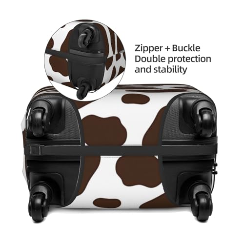 Brown Cow Print Travel Luggage Cover Suitcase Protector Bag, Fits 18-32 Inch Luggage, Double-Sided Printed Suitcase Sleeve For Kid And Adult,Small4