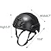 Tactical Airsoft Helmet with Full Face Mask, Black Military Style Paintball Protection Gear, Detachable Goggles, NVG Mount, Side Rail (Skullgray)
