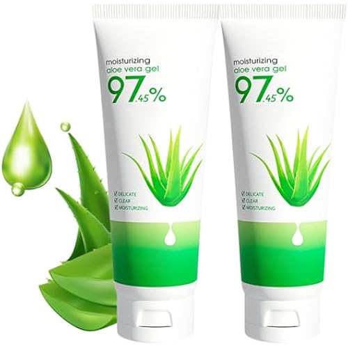Mroobest Aloe Vera Gel, Aloe Gel 100 Percent Pure Plant, Deeply Hydrating ＆ Repairing, Sunburn ＆ Eczema Relief, Acne, Small Cuts, Suitable for Face, Body
