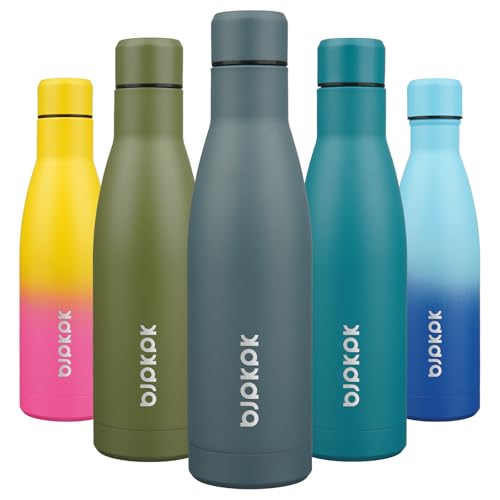 Image of BJPKPK 17oz Skinny Insulated Water Bottle, Stainless Steel Flask
