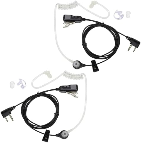 CYen Two Way Radio Earpiece Transparent Security Headphones Walkie Talkie Earphone Compatible AVPH3 Earpiece with VOX-PTT Pair image 5