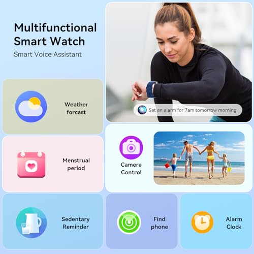 Image of Smart Watch for Men - 1.85 inch HD 2026 Upgraded Fitness Tracker Bluetooth Call and Text Smartwatch with 7 Day Battery 5 ATM Waterproof Heart Rate Sleep Monitor 130+ Sport Modes for Android & iOS (Blue)