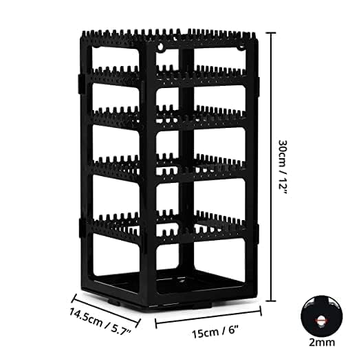 Image of VERAT Rotating Earrings Stand Jewelry Display Organiser /Earrings organiser /Jewellery towers /jewellery stands /earring organizer Container for Home Wardrobe & Cupboard (Black)