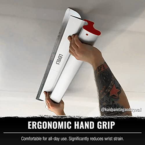 Level5 Skimming Blade Combo, 32" Blade + 40" - 67" Extension Handle | Smoothing/Knockdown Drywall Knife | Extruded Aluminum & European Stainless Steel Construction | High-Impact End Caps | 5-426 #TOP1
