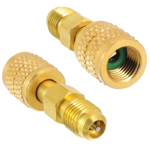 Adaptador de latón para refrigerante R32, 1/4" Hembra a 1/4" Macho